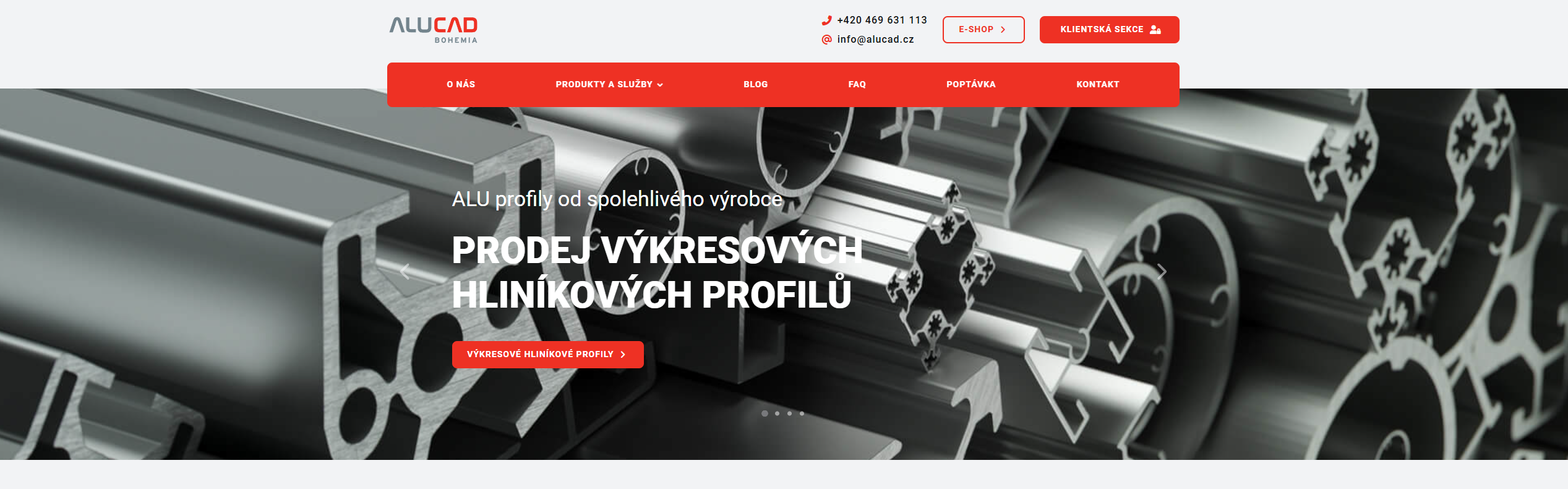 Zbrusu nový web ALUCAD